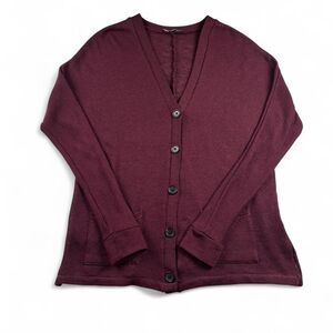 American Eagle Burgundy Knit Cardigan Sweater Women’s XS Lightweight